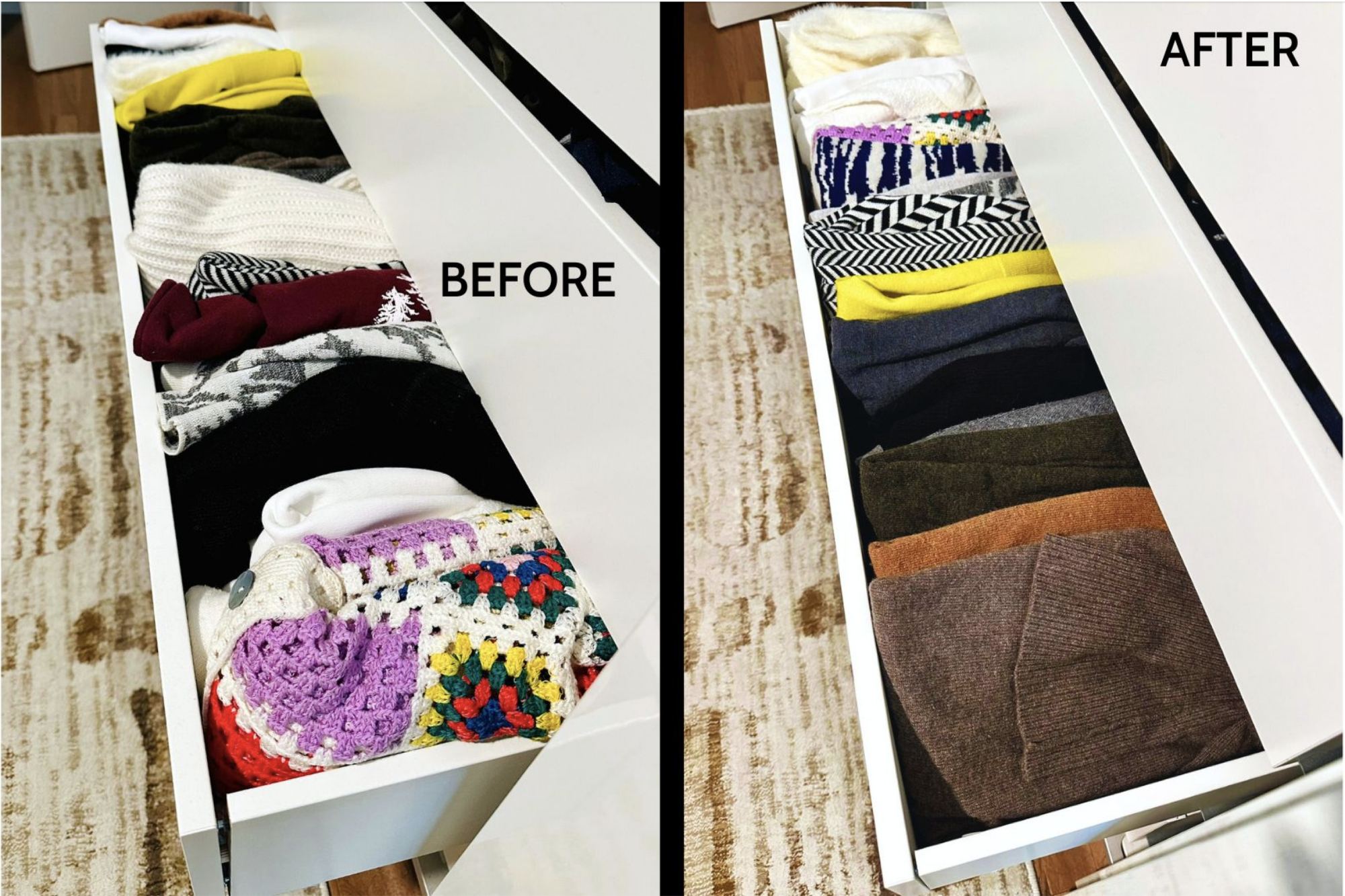 The End of Winter (Spring) Closet Cleanout Before & After